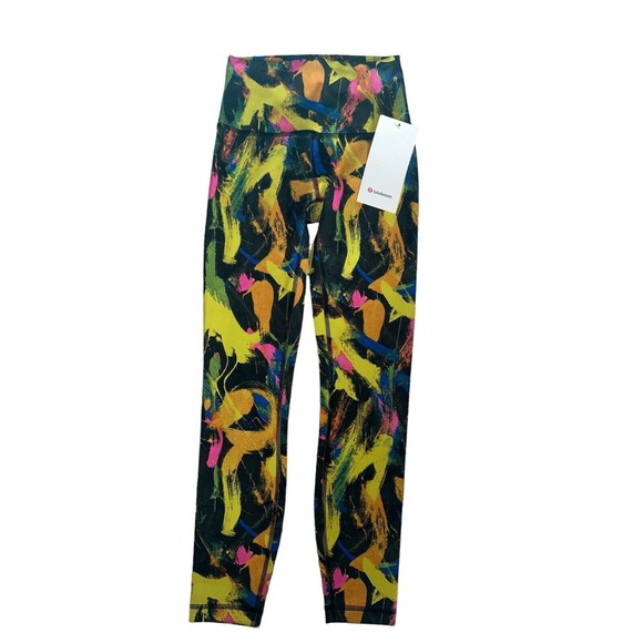 Women's Lululemon Wunder Train HR Crop 25" Sz 4 Multicolor (B13) - Picture 1 of 5